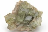 Green Cubic Fluorite Crystal Cluster - Morocco #219267-1